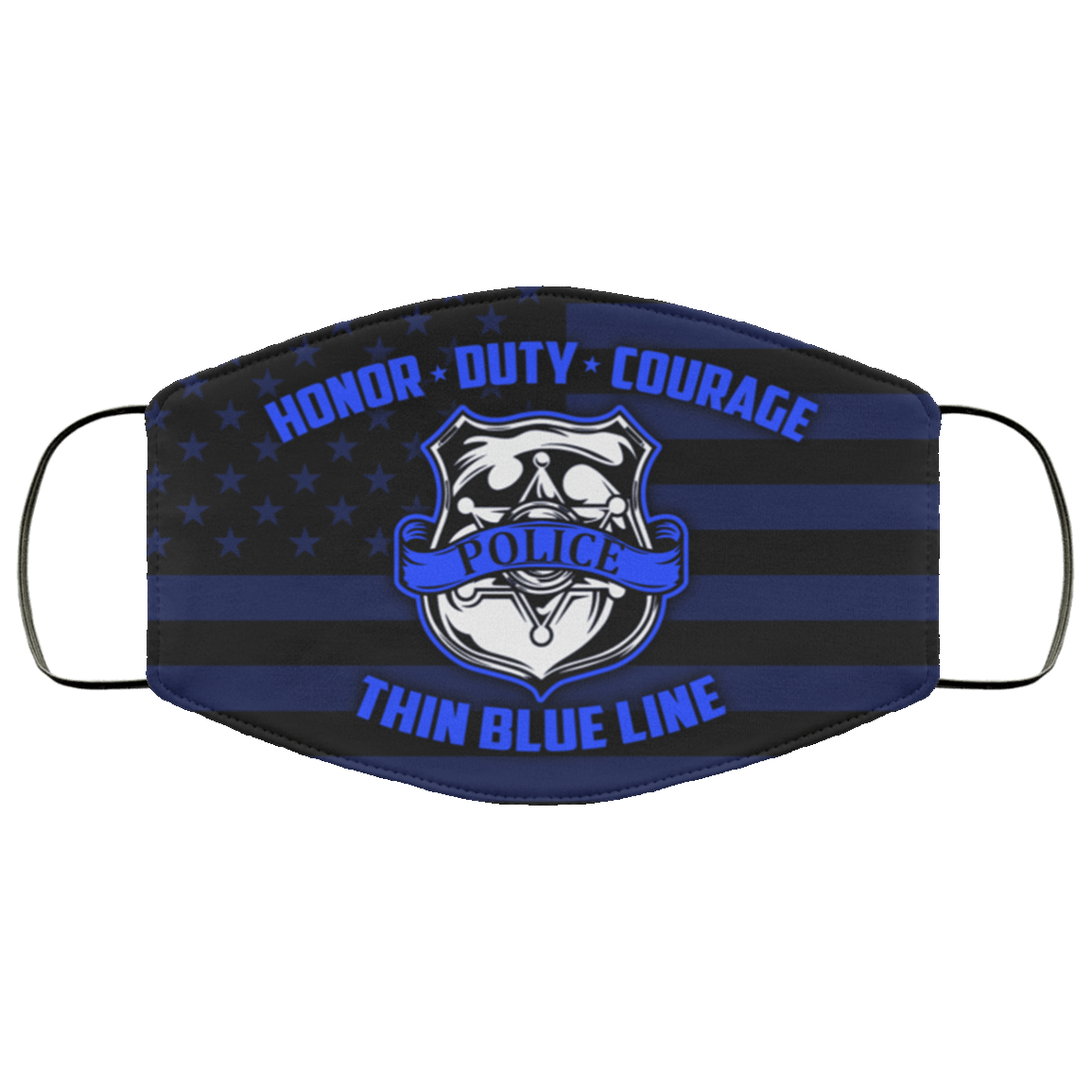 Honor Duty Courage Police Back The Blue Washable Reusable Custom – Printed Cloth Face Mask Cover, White, Cloth Face Mask Honor Duty Courage Police Back The Blue Washable Reusable Custom – Printed Cloth Face Mask Cover, White, Cloth Face Mask