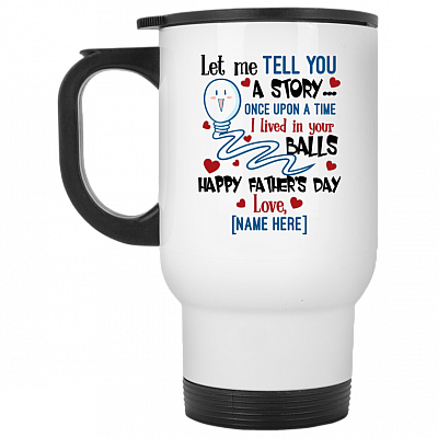 14 oz. White Travel Mug