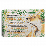 Grandma To Grandson Never Forget That I Love You Life Filled With Hard Times Framed Canvas Prints - Unframed Poster, White, 0.75'' Framed Canvas