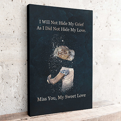 Alternative view of Sympathy Gifts In Loving Memory Gifts - Miss You My Sweet Love Wrapped Framed Canvas Prints - Unframed Poster