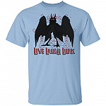 Live Laugh Lurk T-Shirt - Funny Mothman Shirt, Light Blue, Unisex T-Shirt