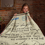 From Dad Saying To My Daughter Even When I'm Not Close By Blanket - Dad To Daughter Saying Quote Blanket Daughter Mockup