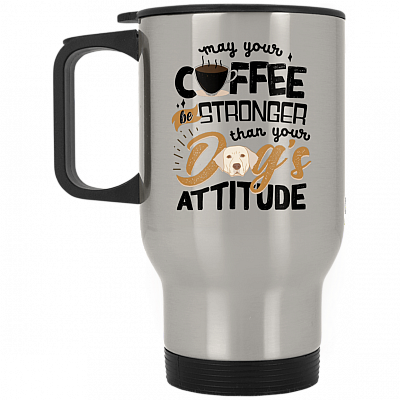 14 oz. Silver Travel Mug