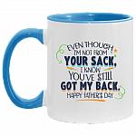 Even Though I'm Not From Your Sack Accent Mug, White/Light Blue, 11 oz. Accent Mug