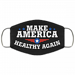Make America Healthy Again Mask - Funny Face Mask - Washable Reusable Custom – Printed Cloth Face Mask Cover, Black, Cloth Face Mask