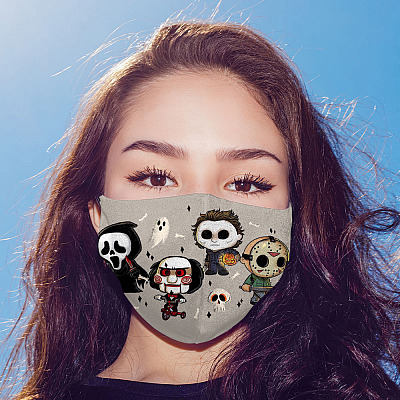 Alternative view of Horror Movies Characters Jigsaw Ghostface Jason Michael Myers Washable Reusable Custom-Printed Cloth Face Mask Cover