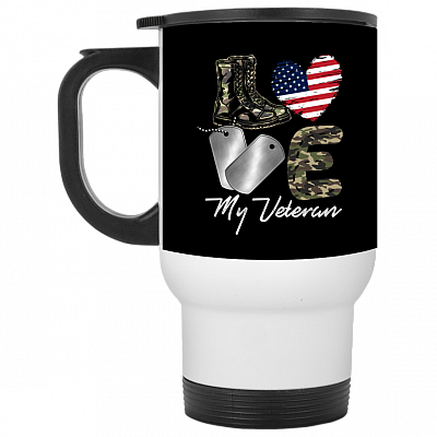 14 oz. White Travel Mug