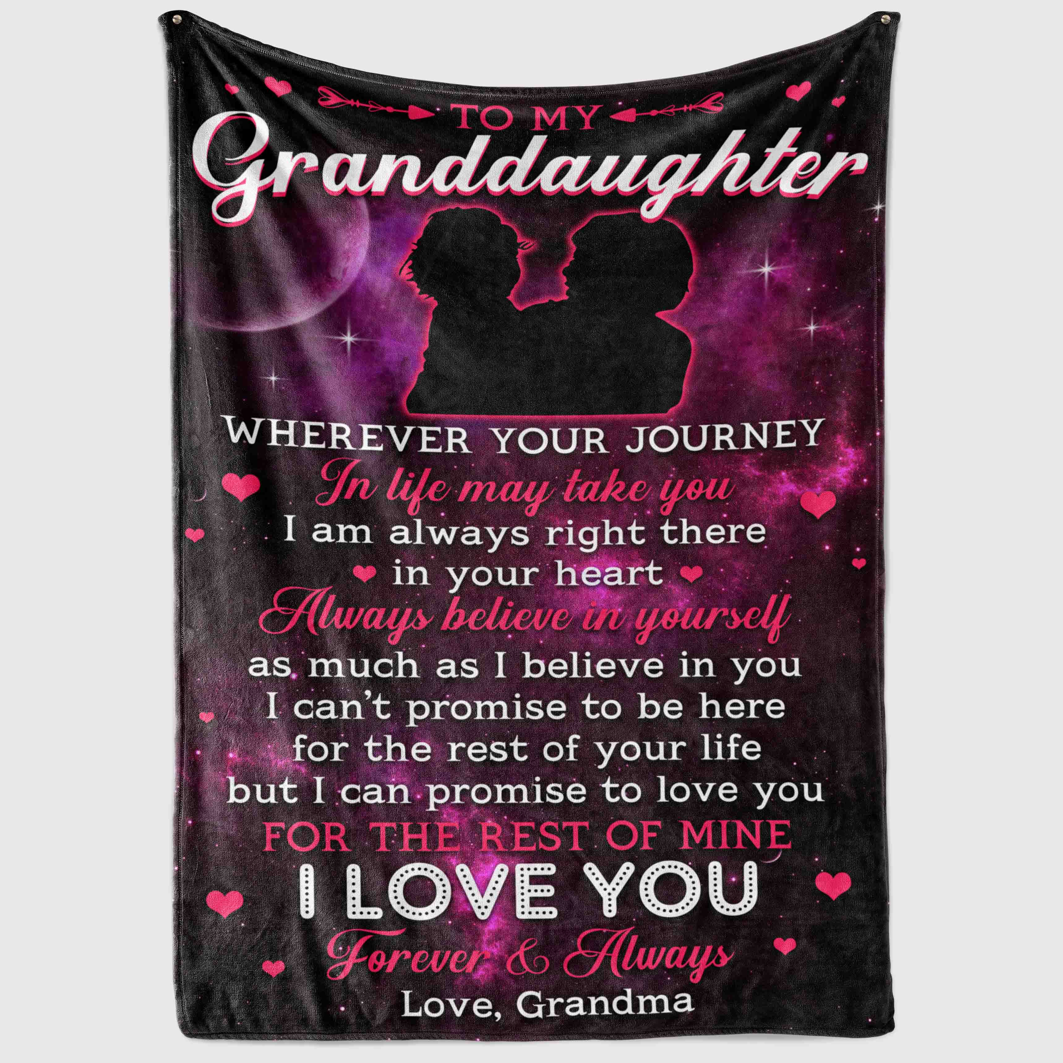 7VT. Grandma Granddaughter Journey blanket mockup