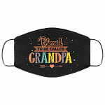 Blessed To Be Called Grandpa Washable Reusable Custom - Funny Grandpa Printed Cloth Face Mask Cover, Black, Cloth Face Cover