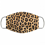 Leopard Face Mask - Leopard Print Washable Reusable Custom – Printed Cloth Face Mask Cover, White, Cloth Face Cover