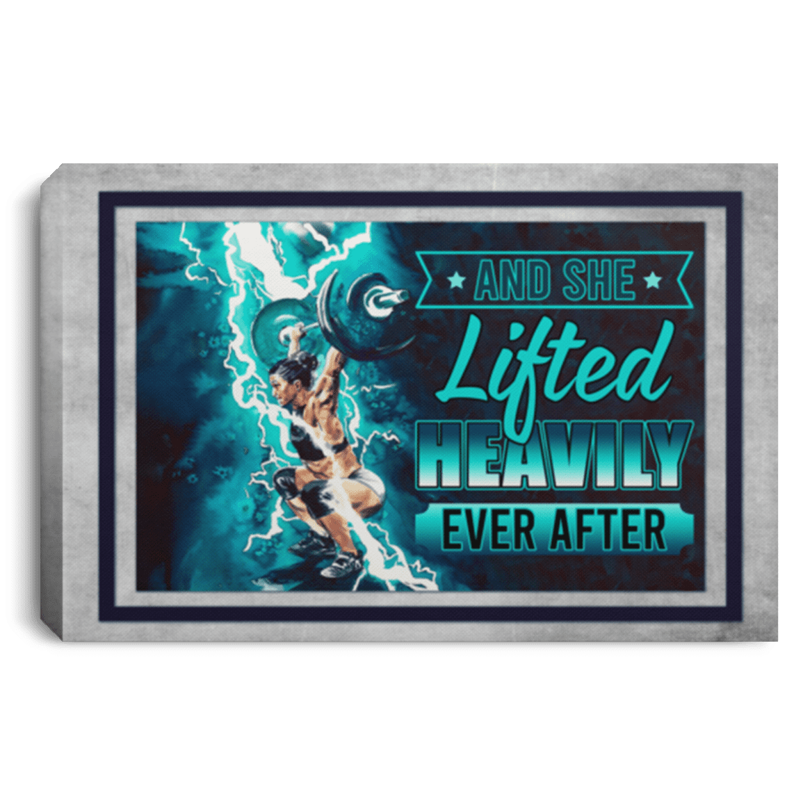 Gym Girl And She Lifted Heavily Ever After Wrapped Framed Canvas - Unframed Poster - Workout Wall Art, White, 0.75'' Framed Canvas Gym Girl And She Lifted Heavily Ever After Wrapped Framed Canvas - Unframed Poster - Workout Wall Art, White, 0.75'' Framed Canvas