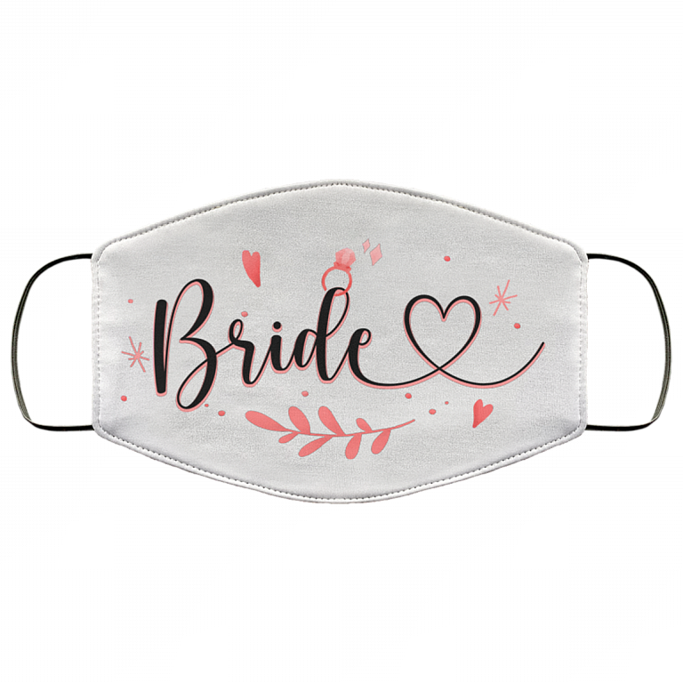 Bride And Groom Wedding Gifts Washable Reusable Custom – Printed Cloth Face Mask Cover, White, Cloth Face Cover