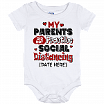 Personalized My Parents Did Not Practice Social Distancing Baby Onesie - Baby Infant Bodysuit, White, Baby Onesie - 12 Month