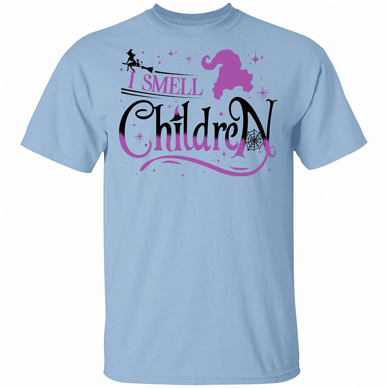 I Smell Children Hocus Pocus T-Shirt, Light Blue, Unisex T-Shirt