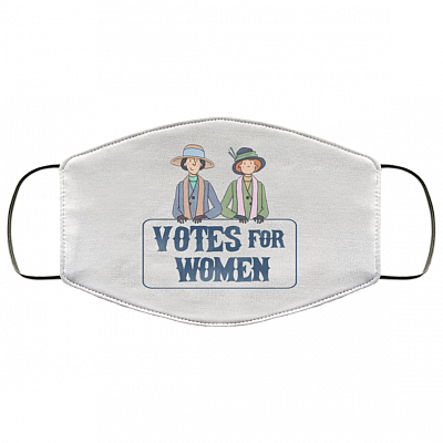 Votes For Women Feminist 100 Years Suffragette Washable Reusable Custom - Printed Cloth Face Mask Cover, White, Cloth Face Cover