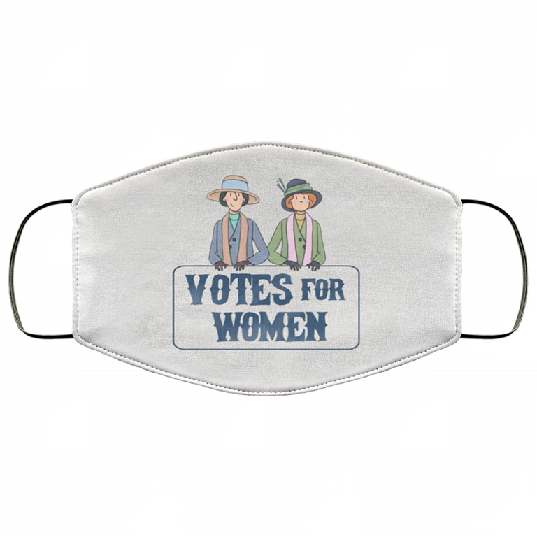 Votes For Women Feminist 100 Years Suffragette Washable Reusable Custom - Printed Cloth Face Mask Cover, White, Cloth Face Cover