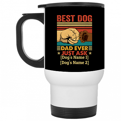 14 oz. White Travel Mug