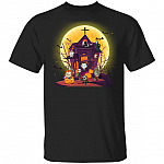 Horror Clubhouse Michael Myers Pennywise Freddy Krueger Jason Voorhees Shirt - Halloween Horror Movie Shirt, Black, Unisex T-Shirt