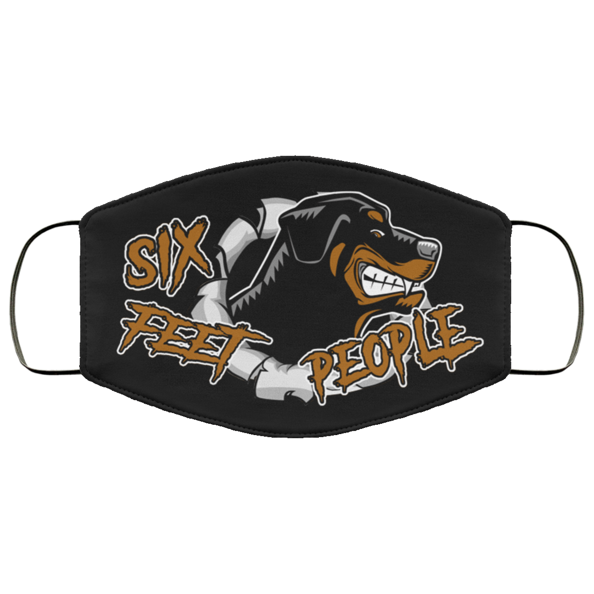 Six Feet People Rottweiler Washable Reusable Custom - Funny Rottweiler Printed Cloth Face Mask Cover, Black, Cloth Face Cover Six Feet People Rottweiler Washable Reusable Custom - Funny Rottweiler Printed Cloth Face Mask Cover, Black, Cloth Face Cover