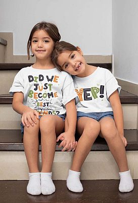 Alternative view of Yep We Just Become Best Friends Set Baby Onesie – Toddler Baby Infant Bodysuit - Matching Sibling Set