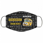 Personalized School Bus Driver Life Saying Funny Washable Reusable Custom - Printed Cloth Face Mask Cover, Black, Cloth Face Mask