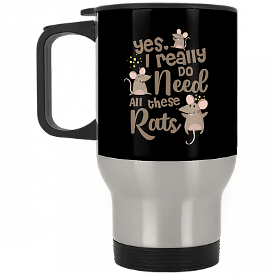 14 oz. Silver Travel Mug