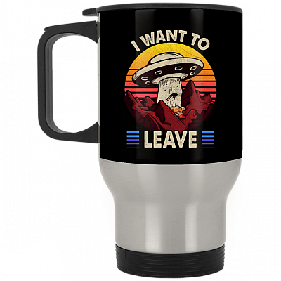 14 oz. Silver Travel Mug