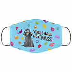 You Shall Not Pass Washable Reusable Custom – Printed Cloth Face Mask Cover, Columbia Blue, Cloth Face Cover