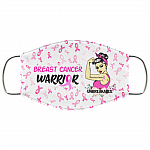 Breast Cancer Warrior Unbreakable Washable Reusable Custom - Breast Cancer Awareness Printed Cloth Face Mask, White, Cloth Face Cover