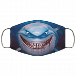 Shark Washable Reusable Custom – Printed Cloth Face Mask Cover - Shark Lover Face Mask, White, Cloth Face Cover