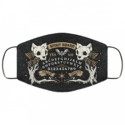 Spirit Board Mask - Washable Reusable Custom – Printed Cloth Face Mask Cover, White, Cloth Face Mask