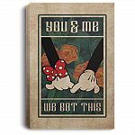 You And Me Mouse Canvas Poster, White, 0.75'' Framed Canvas