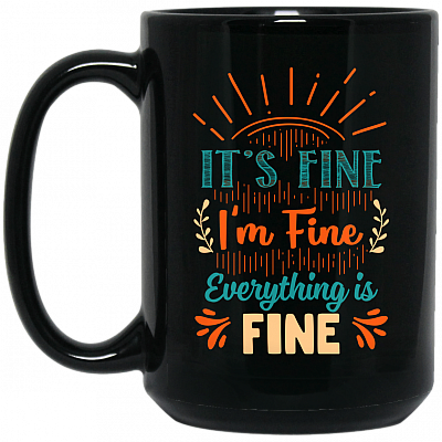 15 oz. Black Mug