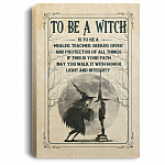 To Be a Witch Is to Be a Healer Teacher Seeker - Halloween Wall Decor Framed Canvas Prints - Unframed Poster, White, 0.75'' Framed Canvas
