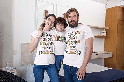 Alternative view of Did We Just Become Best Friends Set T-Shirt - V-Neck Shirt - Matching Family Shirt