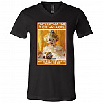 Once Upon A Time There Was A Girl Who Really Loved Makeup It Was Me The End T-Shirt - V-Neck Shirt, Black, V-Neck T-Shirt