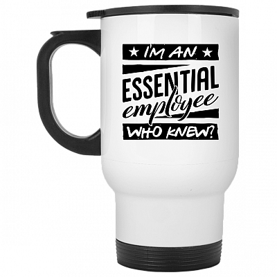 14 oz. White Travel Mug