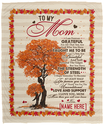To My Mom Blanket - Mom Personalized Blanket With Kids Name - Mother's Day Gifts From Son And Daughter, White, Cozy Plush Fleece Blanket - 50x60