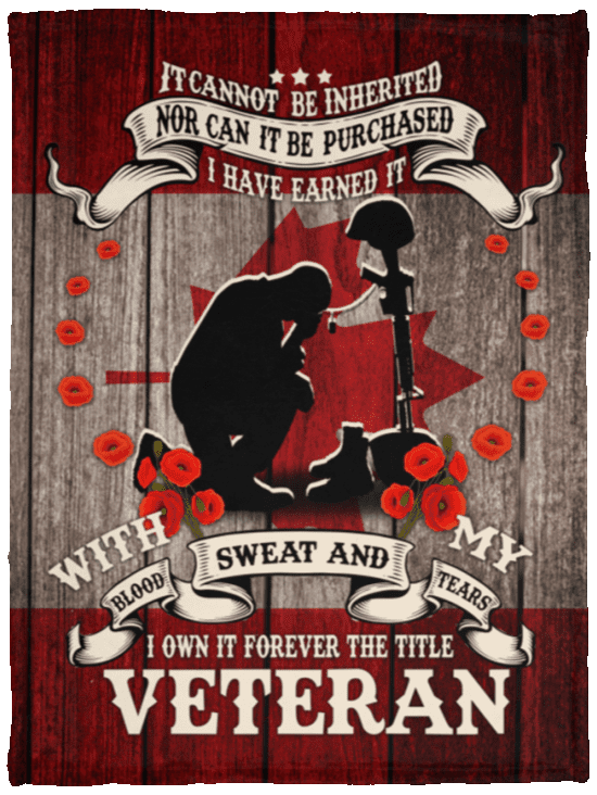 It Cannot Be Inherited nor Can It Ever Be Purchased I Have Earned It with My Blood Sweat and Tears Fleece Blanket, White, Cozy Plush Fleece Blanket - 30x40