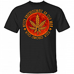 Never Underestimate An Old Man Who Smokes Weed T-Shirt - Funny Weed Shirt for Men, Black, Unisex T-Shirt