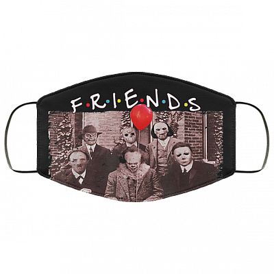 Friends Horror Movies Characters - Killers Friends Washable Reusable Custom - Printed Cloth Face Mask Cover, Black, Cloth Face Cover