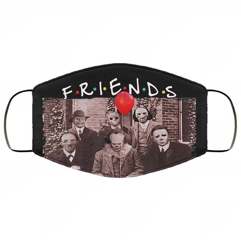 Friends Horror Movies Characters - Killers Friends Washable Reusable Custom - Printed Cloth Face Mask Cover, Black, Cloth Face Cover
