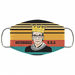 Notorious RBG Washable Reusable Custom - Printed Cloth Face Mask Cover - Feminist Facemask, Black, Cloth Face Cover