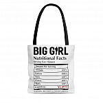 Funny Big Girl Nutritional Facts Warning Big Girls Are Highly Addictive All Over Print Tote Bag - Shoulder Bag