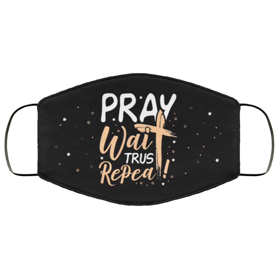 Pray Wait Trust Repeat God Jesus Waymaker Christian Washable Reusable Custom – Printed Cloth Face Mask Cover, Black, Cloth Face Cover Pray Wait Trust Repeat God Jesus Waymaker Christian Washable Reusable Custom – Printed Cloth Face Mask Cover, Black, Cloth Face Cover