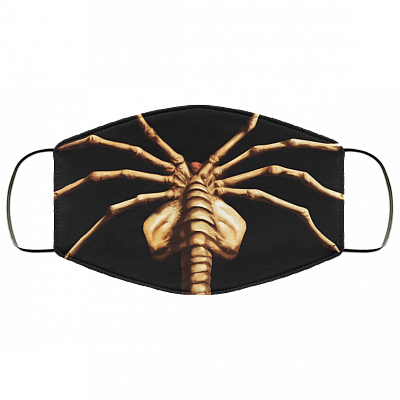 Alien Facehugger Funny Washable Reusable Custom - Facehugger Printed Cloth Face Mask Cover, Black, Cloth Face Cover