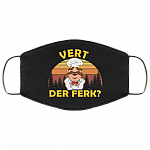 Swedish Chef Vert Der Ferk Washable Reusable Custom - Printed Cloth Face Mask Cover, Black, Cloth Face Cover