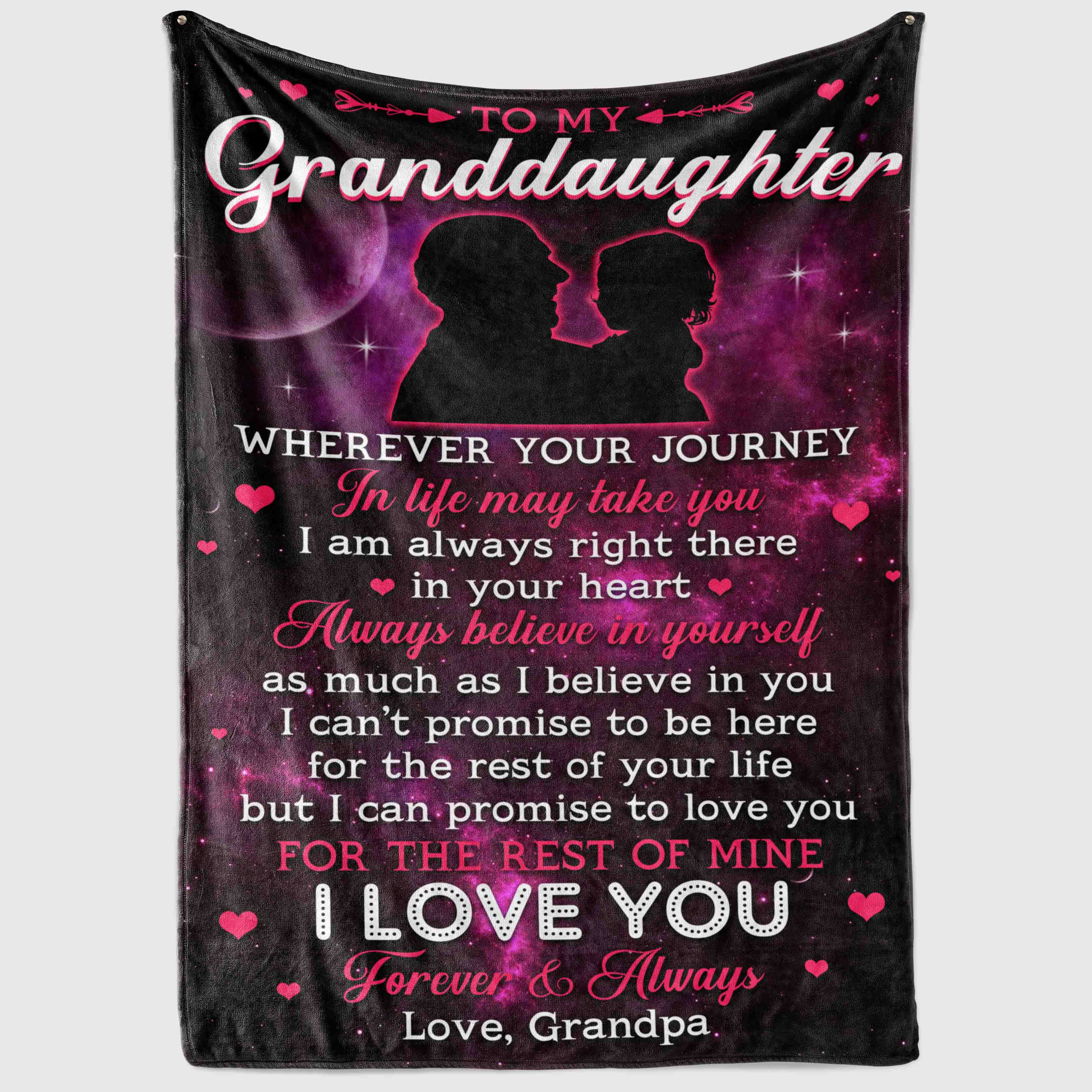 7VT. Grandpa Granddaughter Journey blanket mockup