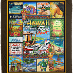 Aloha Hawaii That Place Forever In Your Heart No Matter Where You Live Fleece Blanket - Premium Sherpa Blanket, White, Cozy Plush Fleece Blanket - 50x60