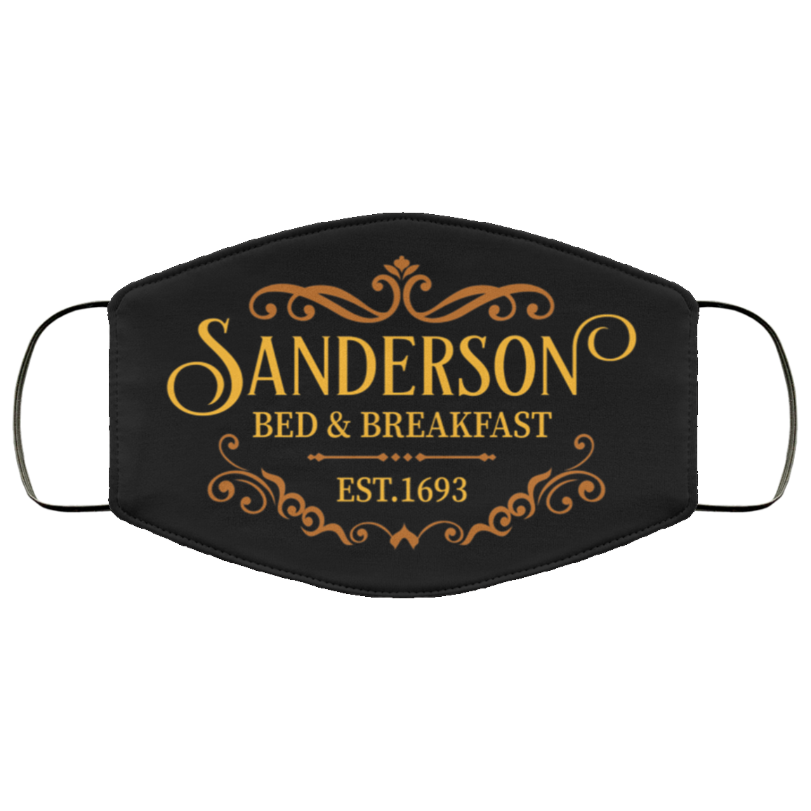 Sanderson Bed and Breakfast Est.1693 Washable Reusable Custom - Printed Cloth Face Mask Cover, Black, Cloth Face Cover Sanderson Bed and Breakfast Est.1693 Washable Reusable Custom - Printed Cloth Face Mask Cover, Black, Cloth Face Cover